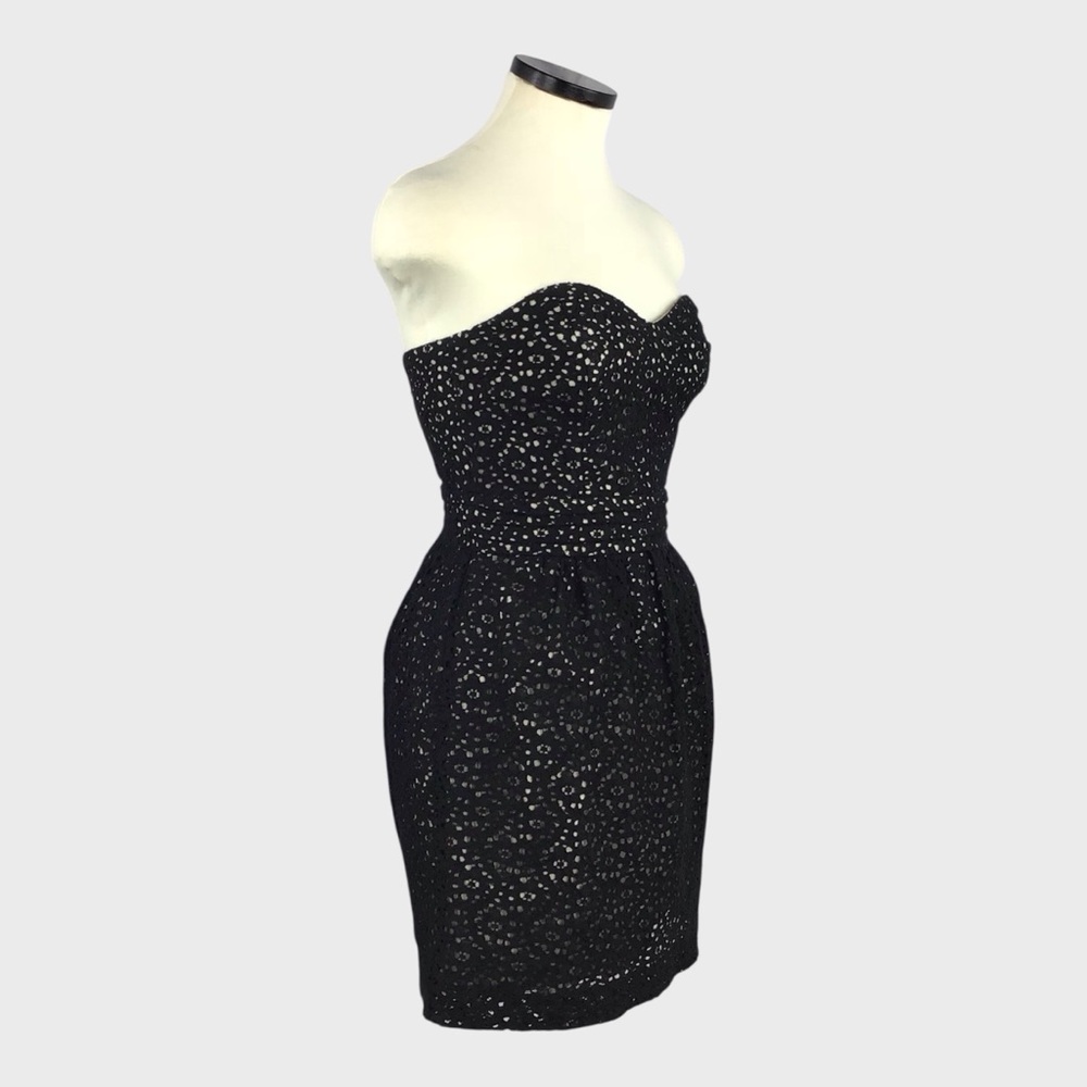 Pins and Needles Black Lace Strapless Sweetheart Dress - Picture 2 of 6